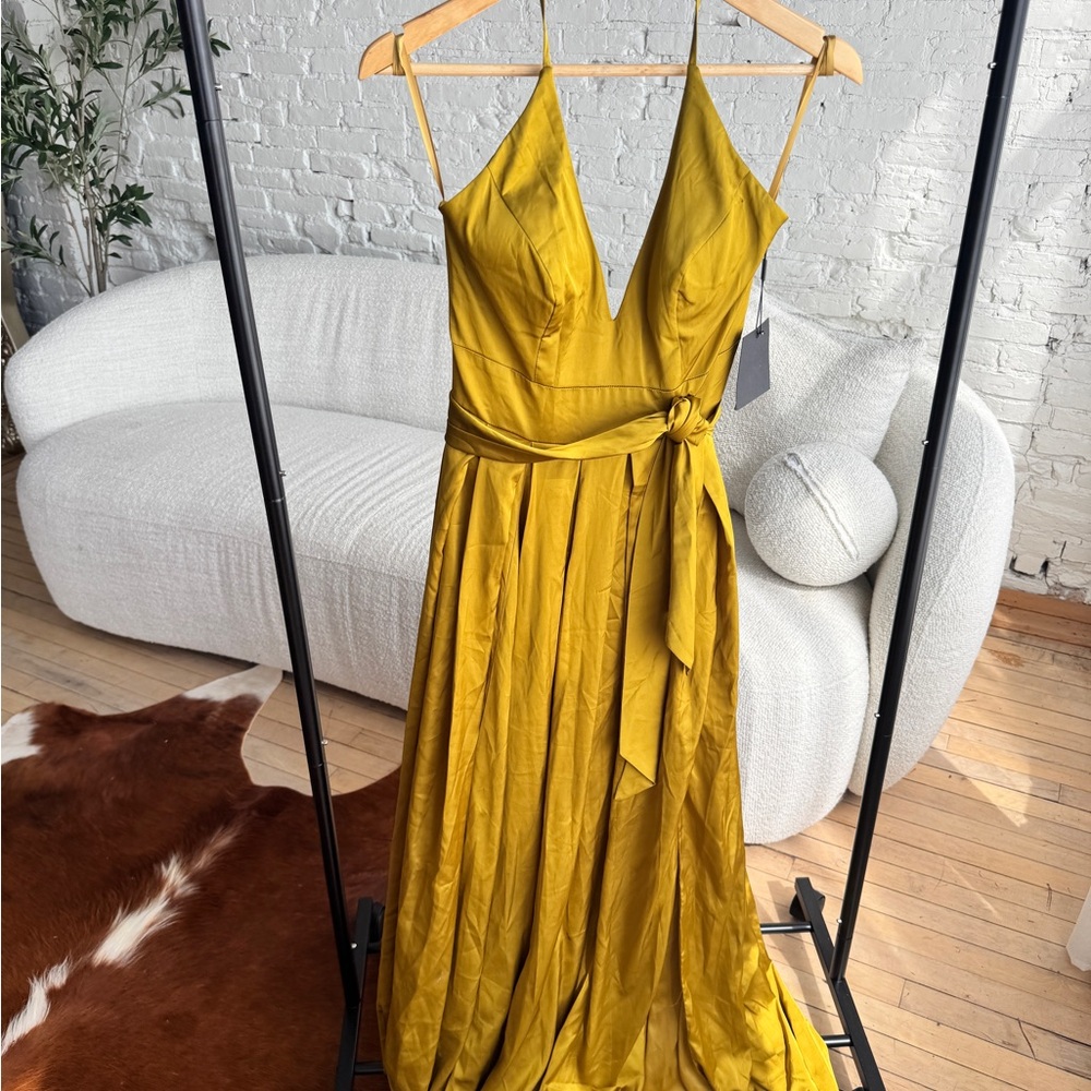 Mac Duggal Ieena Yellow Gown